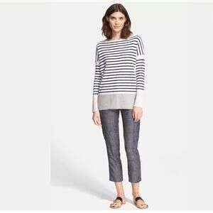 Vince Women's Linen Blend Cargo‎ Travel Pants Trousers Side Zippers Size 28